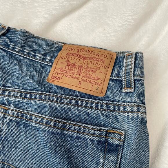 Levi’s 550 jeans vintage relaxed tapered high waist blue denim size 20W plus mom - Picture 9 of 9
